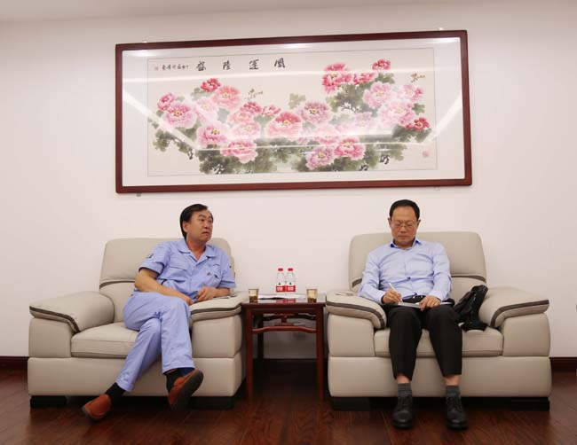 中國機械工業(yè)集團河南分公司黨委書記、總經(jīng)理郭春陽一行到公司交流訪談